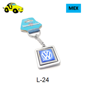Llavero logo vw / metalico / cuadrado / 3.5 cm