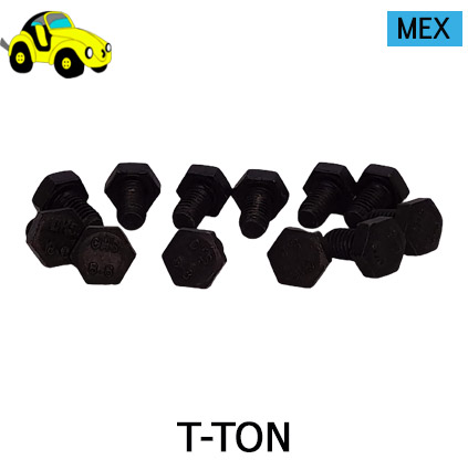 Tornillos Kit de 10 color negro para fijar tolvas de motor. Medida de castigadera 10ml largo 9ml Rosca milimetrica
