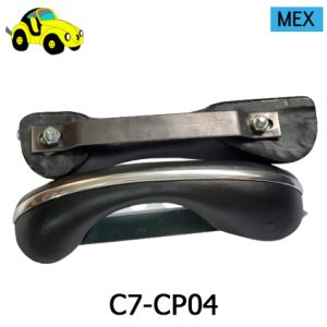 Jaladores Par /Reposa brazo/ Color Negro con Moldura Cromada para Vocho 58-67