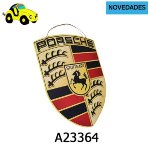 Placa Metalica Decorativa Logo Porche 39 cent de largo x 29 de ancho