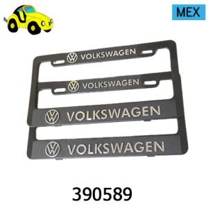 Porta Placa Plastico color negro/VOLKSWAGEN