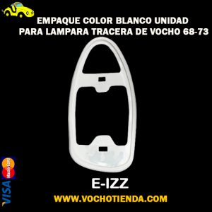 Empaque color blanco  UNIDAD para lampara tracera de vocho 68-73