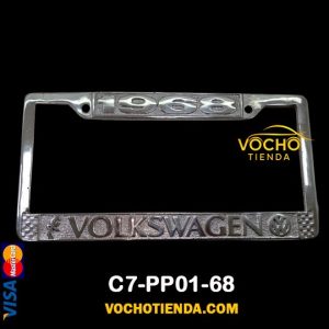 Porta placa con letrero año 68