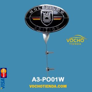 Placa Wollfsburg decorativa metálica para todos los Vochos